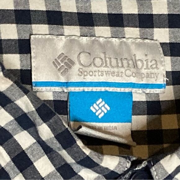 Columbia Sportswear Cotton Black/White Checkered Button-down, size XXL - Picture 2 of 5